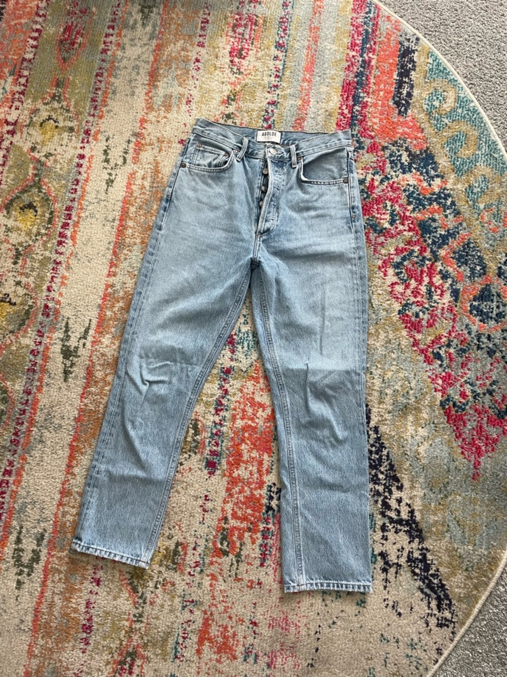 Agolde Riley High Rise Straight Jeans - Picture 2 of 6